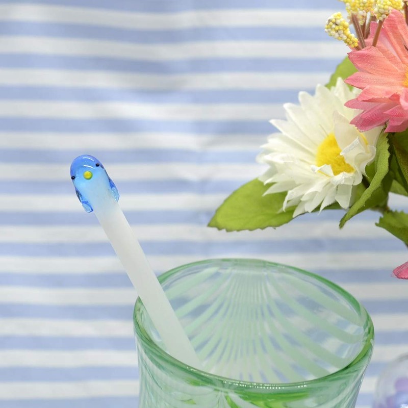 かわいい 手作り ガラス細工 ペンギン マドラー