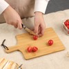 YOSHIKI YK-OM1 Bamboo Cutting Board, Camping Cutting Board with Strap,