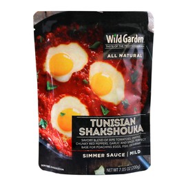 Wild Garden Ready-To-Go Gourmet Tunisian Shakshouka Simmer Sauce, 100% All Natural, No Additives, No Preservatives, Perfect for Eggs! 7.05 oz