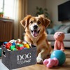 Kiswleon Dog Toy Box,Felt Stuff Storage Baskets with Designed Metal