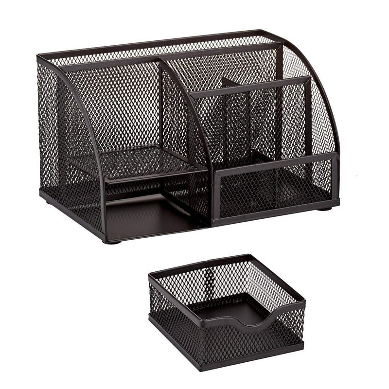 Annova Mesh Desk Organizer Office with 7 Compartments + Drawer/Desk