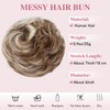 TESSHAIR Thick Human Hair Messy Bun, 100% Real Hair Bun