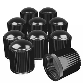 Dust Caps - 10 pieces - Tyre Valve Cap - Universal Dust Caps - Black Caps - Used On Car Tyres, Bikes, Bicycles, Motorbikes