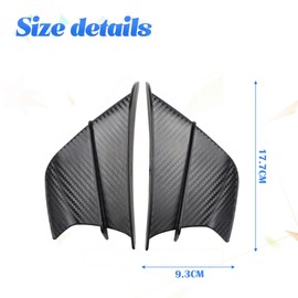 JNNJ 2 x Motorcycles Aerodynamic Winglets, Moto ABS Fairing Winglets, Side Wings Wind Wings Spoiler Wings Motorcycle Decoration Modification Accessories (Shiny Forged)