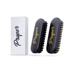 Premium Horse Hair Leather Brushes Set for Car Detailing, Furniture & Upholstery - Professional Horsehair Cleaning Brush for Couch, Car Seats, Alcantara & Interior Surfaces