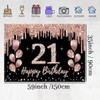 21st Birthday Decorations for Girls, Party Decoration Black and Rose