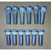 12pcs Grade 10.9 Serrated Wheel Stud 1/2-20 Thread, 0.56"(14.3mm) Knurl