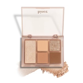 HINCE All-Round Eye Palette, 5 Colors Eyeshadow Palette, Highly-Pigmented, Nudes Warm Neutral Warm Makeup, Creamy Formula, Matte, Shimmer, Glitters (SEPTEMBER)