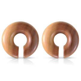 Pierced Owl - Organic Saba Wood Round Plug Earrings, Sold as a Pair, Wood, No Gemstone