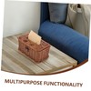 GLEAVI Handwoven Plastic Tissue Box Cover Rectangular Fake Rattan Tissue