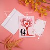 Pop Up Anniversary Card, Love Tree Hearts Couple Dancing, Birthday