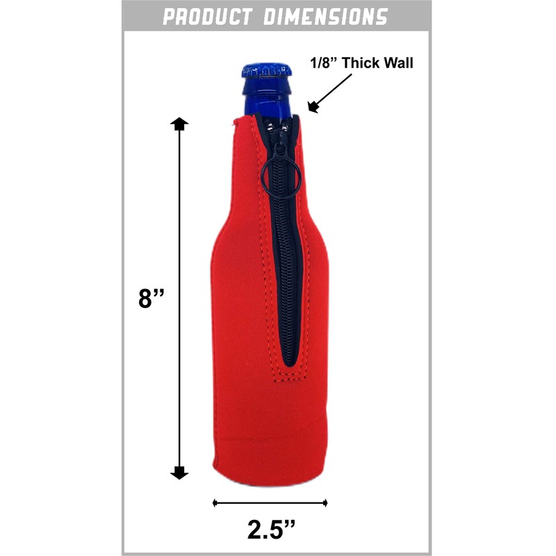 Beach Please Beer Bottle Coolie (Magenta)
