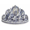 Blue Tibetan Buddhism Altar Incense Holder Display With 12 Mini