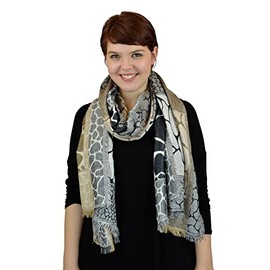 Belle Donne Pashmina Women Scarf Soft Wrap Shawl Animal Print Brown