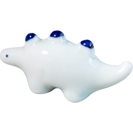 Awasaka EK88-N02 Edokko Dinosaur, White x Blue, Stegosaurus, Chopsticks Rest, 2.4 x 0.8 x 1.2 inches (60 x 20 x 30 mm)