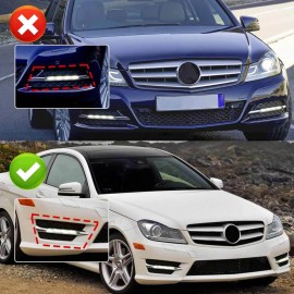 ALLTIMES 2Pcs Daytime Running Light Fog Lamp DRL LED for Benz W204 C-Class C300 2013-2014