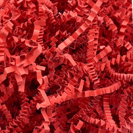 Corlcol 200g(7oz) Crinkle Paper Filler for Gift Baskets Gift Box Paper Shreds for Birthday, Weddings,Valentine's Day, Christmas (Red)