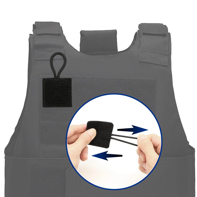 Terixe 2 Pack Mic Clips for Law Enforcement, Black Radio