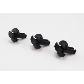 Kitaco 0900-994-00006 Trim Clip, For Φ 6 Holes, 3 Pieces, Black