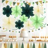 Marwey Sage Green Party Decoration Kit, 9Pcs Hanging Paper Flowers,