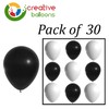 Black White Balloons 12 Inch Black & White Balloons Latex