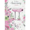 For both of you on your Anniversary card. Champagne glasses.