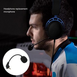 SING F LTD 3.5mm Replacement Microphone 16cm Reduce Noise Detachable Compatible with Kingston Hyper X Cloud II Cloud X Cloud Pro Silver Gaming Headset Black