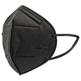 Well Before KN95 Face Masks 10 Pack (Medium, Black) Wrapped 5-layer Protection Individually with Elastic Ear Loop Making It a Breathable and Comfortable Face Mask