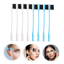 Minkissy Makeup Eyebrow Brush Set 8pcs Dual-end Eyelash Comb Soft Bristles for Natural Brows Lashes Organized Beauty Routine