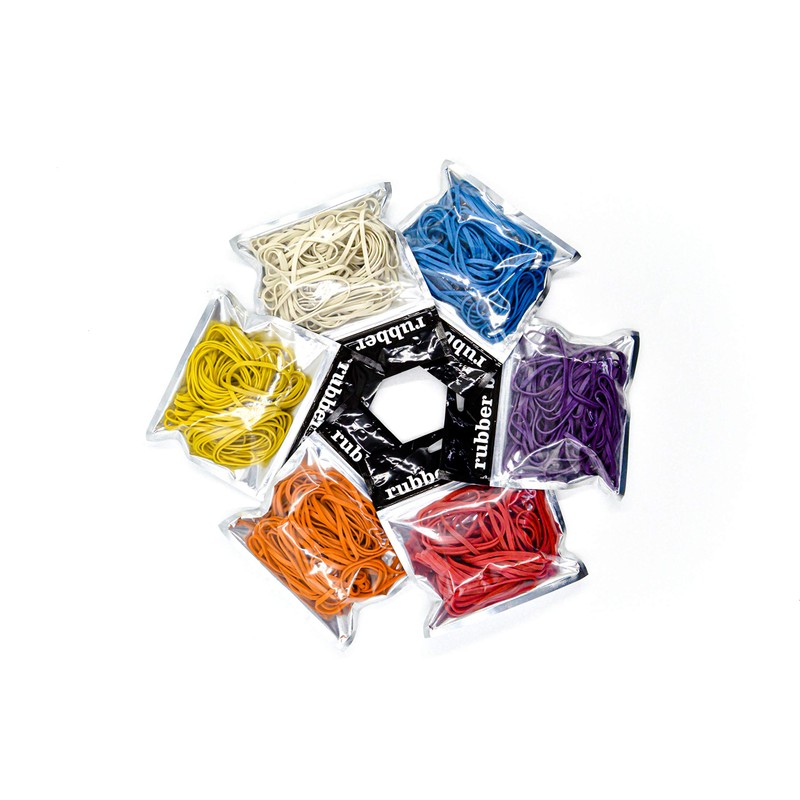 Assorted Color Rubber Band 45 gm (1.6 Ounces) x 5
