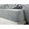 Shumaxx Teddy Bear Fleece Fitted Sheet Comfy Hot Deep 30CM Teddy Bear Fur Sherpa Fleece Fitted Sheet (Silver Grey, Single)