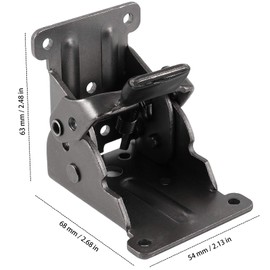 HOZEON 8 Pack 2.68 x 2.48 x 2-1/8 inches Foldable Support Bracket, Heavy Duty Folding Brackets with 88 PCS Screws, Dark Bronze Lock Extension Support for Folding Table Legs, Bed Legs, Desk Legs