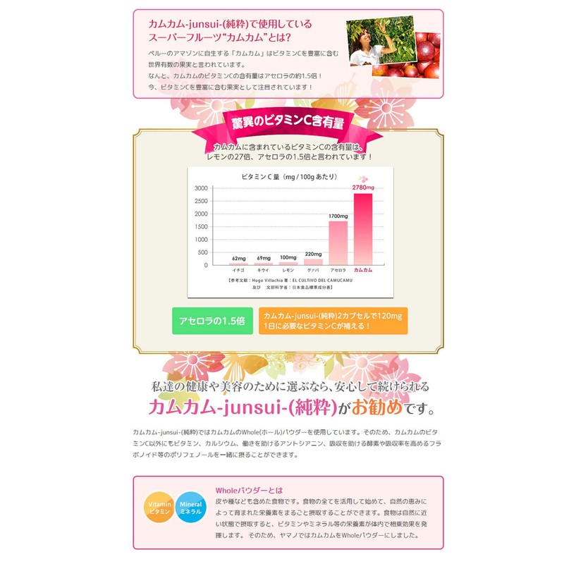 Fureai Seikatsukan Yamano Kamu Kamu -junsui- 2 bags Natural Vitamin