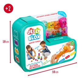 Bizak Jelly Blox My Pet Set di costruzione sensoriale con 20 pezzi morbidi e colorati, include animali e personaggi, blocchi morbidi per stringere e adattarsi a partire da 2 anni (64554289)