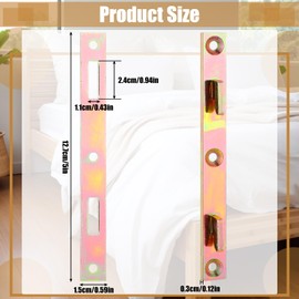 MorningRo 4 Pair 5" Bed Rail Fasteners Bed Rail Brackets with Screws Heavy Duty Bed Frame Rail Hardware Bed Rail Connectors Bed Frame Replacement Parts for Furniture Bed Wood