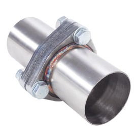 Simnliras 3 Bolts Exhaust Flange Repair Kit, 60mm/2.35 Inch ID to 2.35 Inch OD 3 Bolts Stainless Steel Quick Fix Exhaust Flange Pipe with Gasket/Bolt & Hardware Universal Fitment