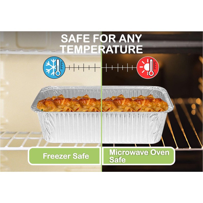 [100Pcs] Aluminum Foil Trays Containers with Paper Lids No. 6A