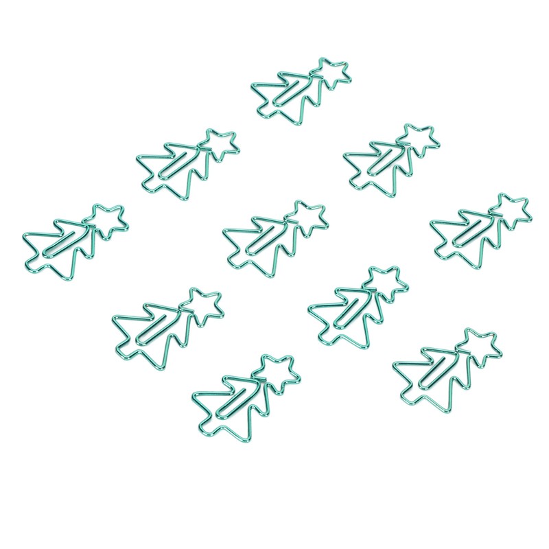 100pcs Paper Clips Prevent Slip Cute Christmas Tree Shaped Decorative