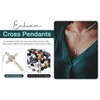 Rose Quartz Gemstone Rosary Beads Necklace with Silver Cross Pendant