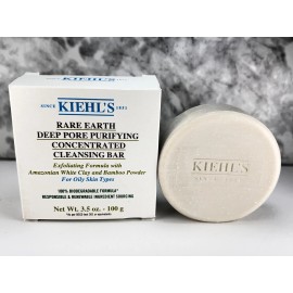 Kiehl's Rare Earth Deep Pore Purifying Facial Cleansing Bar Oily Skin 100g Soap