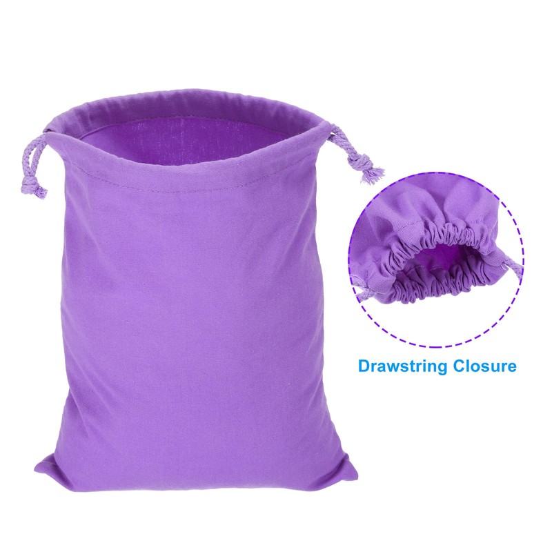 PATIKIL Reusable Drawstring Bags, 10x12.6 Inch 3 Pack Multipurpose Cotton