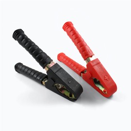 Autowiring Extra Heavy Duty Jump Lead Booster Leads Cable Clips 1000 AMPS Peak Rating Crocodile Clamp (Pair (1x Red 1x Black))