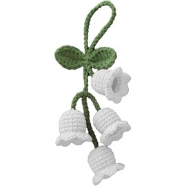 Creative Knitted Orchid Flower Keychain Charms Crochet Flower Pendant for Car Key Purse Phone Supplies Mini for Macrame Boho for Macrame Bag Charms or Car Key , Rear View Mirrors,Key Chains ,Decor
