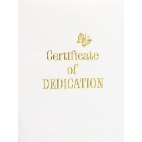 Contemporary Steel-Engraved Baby Dedication Certificate (Pkg of 3)