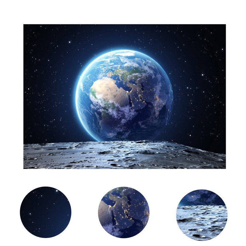 LYWYGG 7X5FT Outer Space Party Backdrop Space Backdrop Planet Birthday