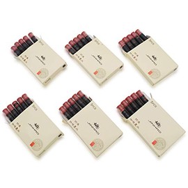 30pcs JINHAO Ink Cartridges Fountain Pen Refills for JINHAO and Baoer Pen Standard Size (Brown)