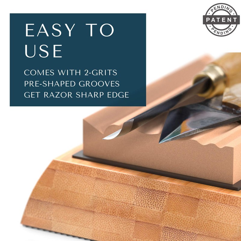 Sharp Pebble Sharpening Stones for Wood Carving Tools-Two Whetstones Grit