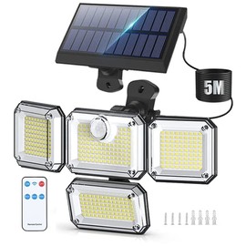 DAYTEE Solar Lamp Indoor Hanging Lamp for Outdoors, Emergency Lighting for Balcony, Solar Lamp, Camping Lamp with Remote Control, Solar Lamp Outdoor, 333 LEDs, Quantity (1 Piece)