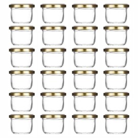 MARKY'S Mini Glass Jars With Tin Lids - 24 pack x 4 oz – All Purpose Empty Storage Jars