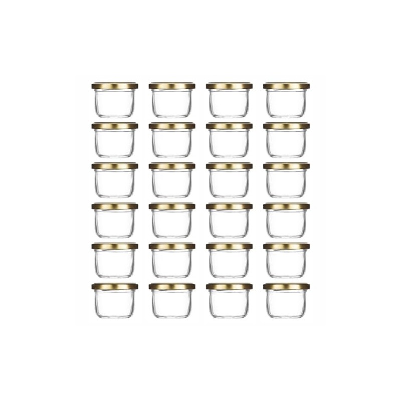 MARKY'S Mini Glass Jars With Tin Lids - 24 pack